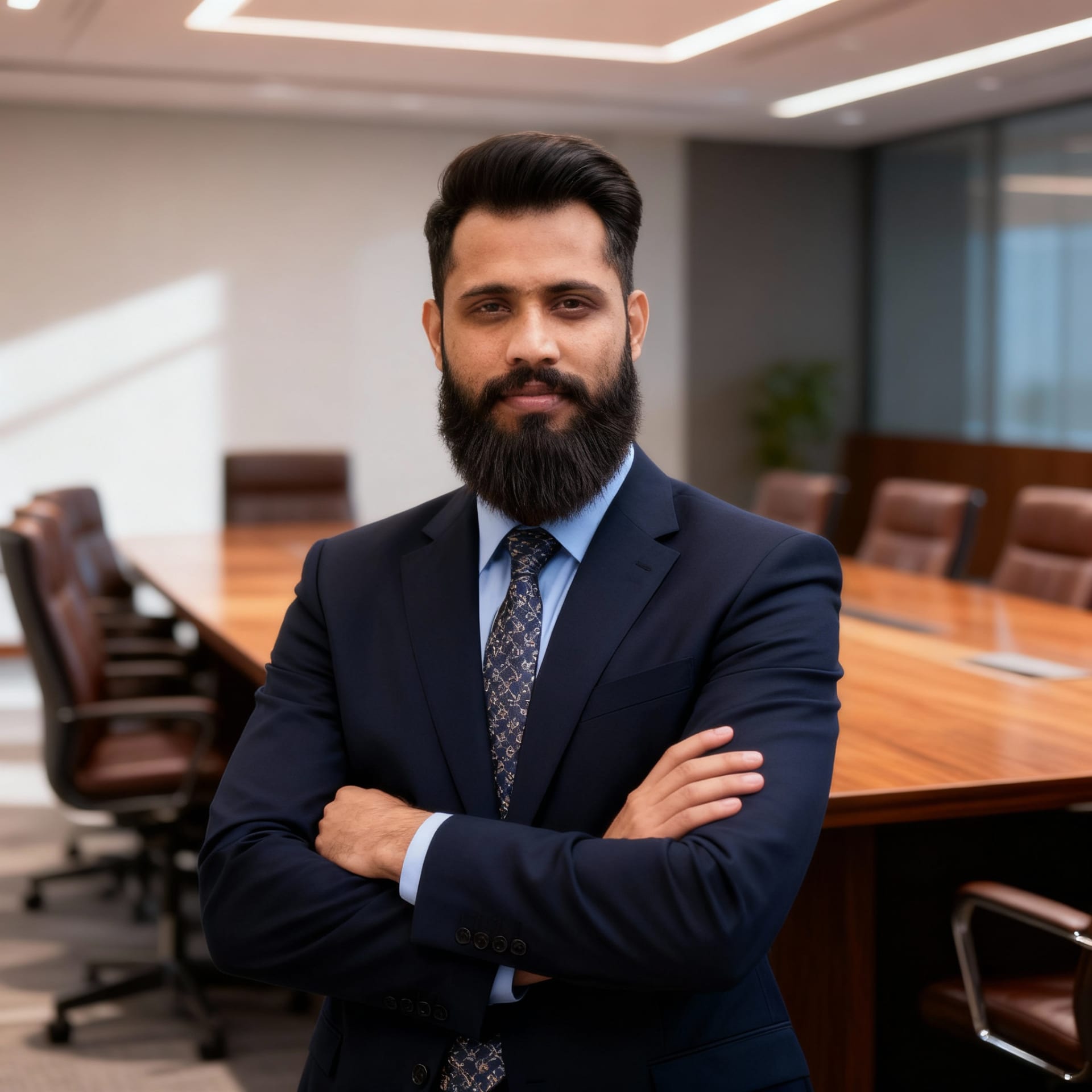 Atif Nadeem in a conference room
