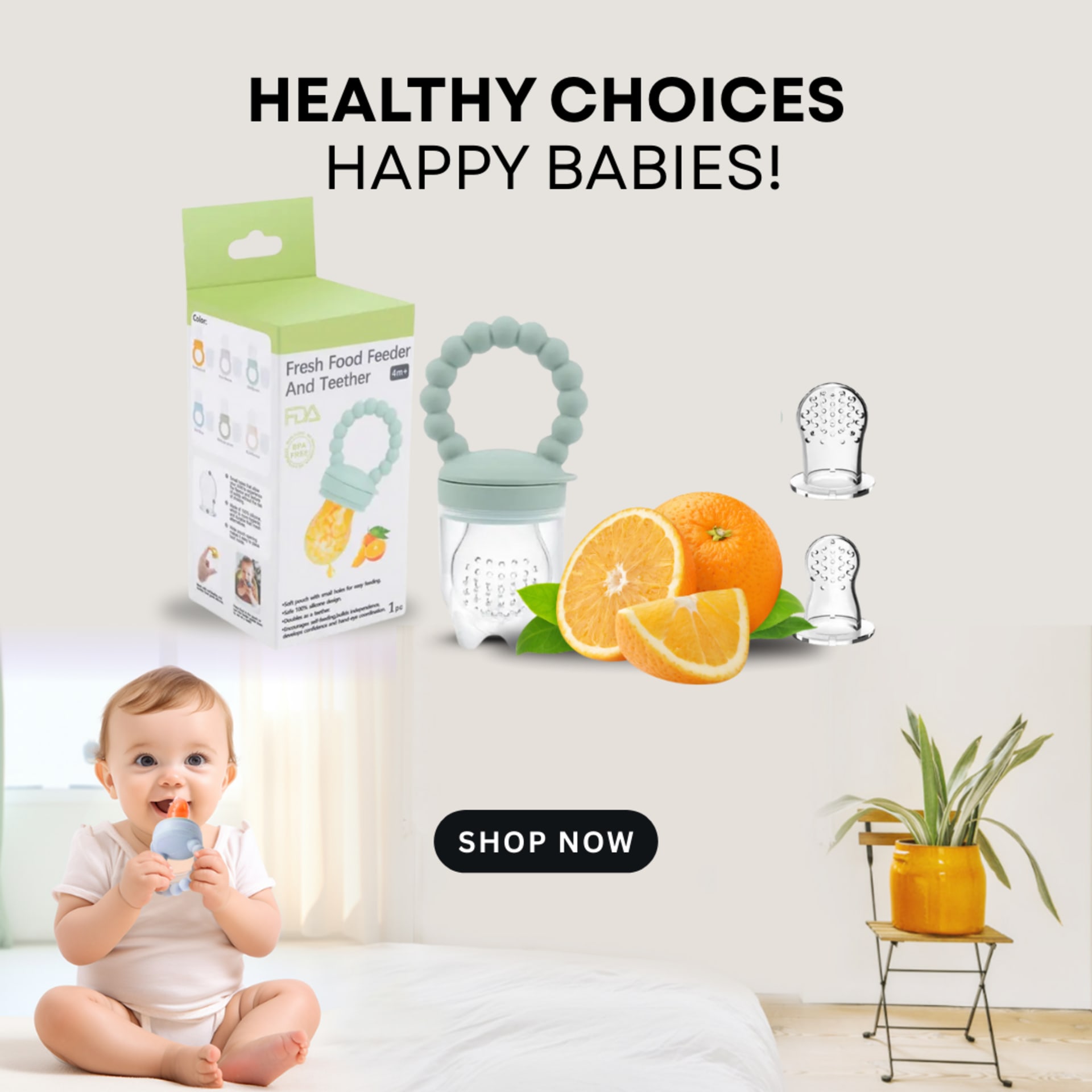 Square social poster series for a baby retailer