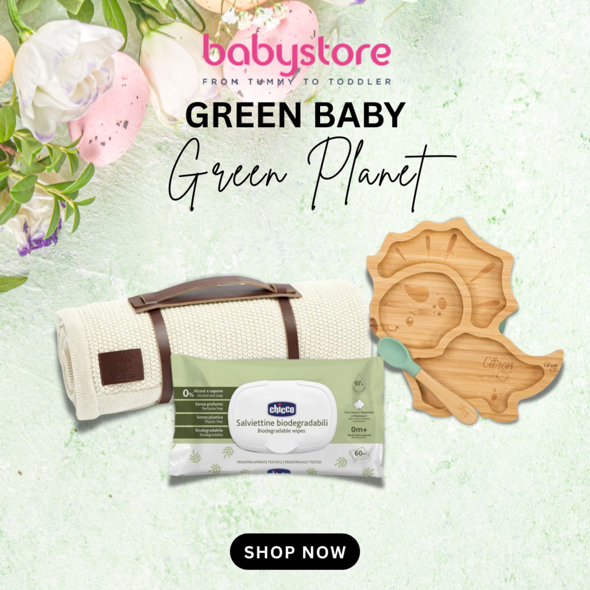 Square social poster series for a baby retailer