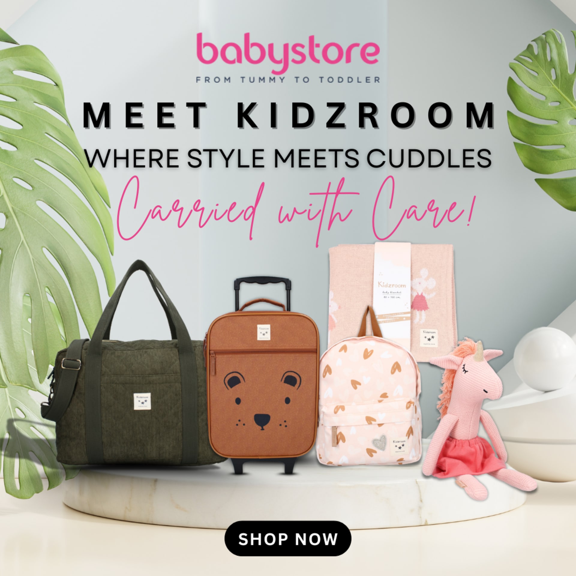 Square social poster series for a baby retailer
