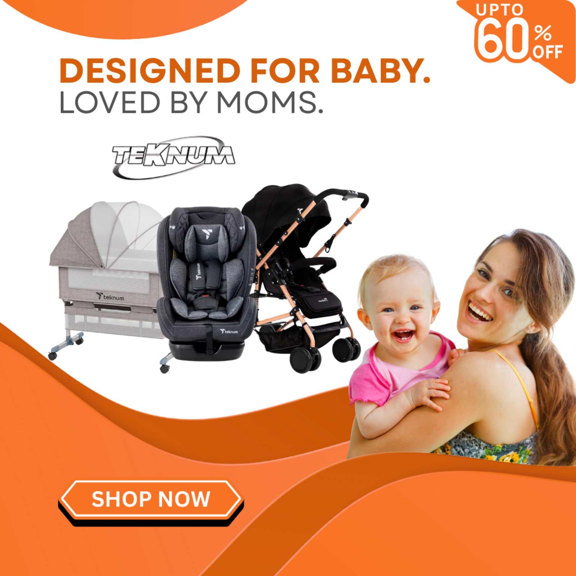 Square social poster series for a baby retailer