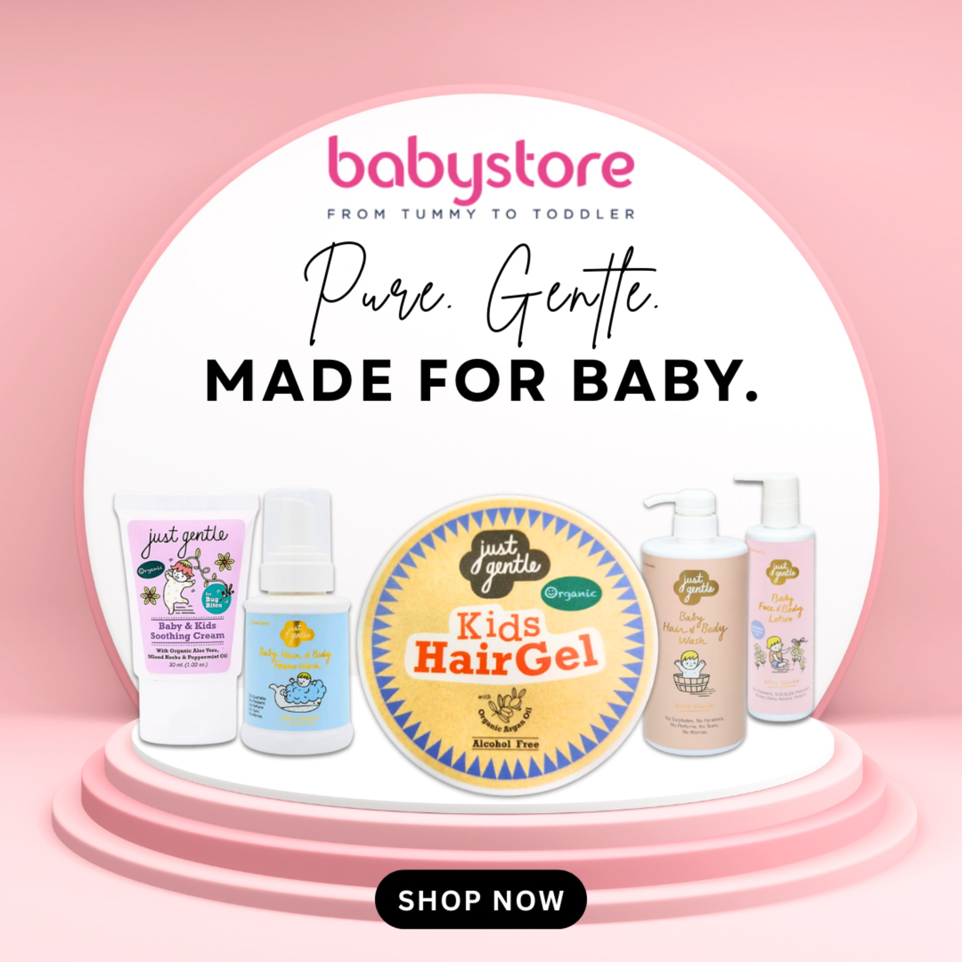 Square social poster series for a baby retailer