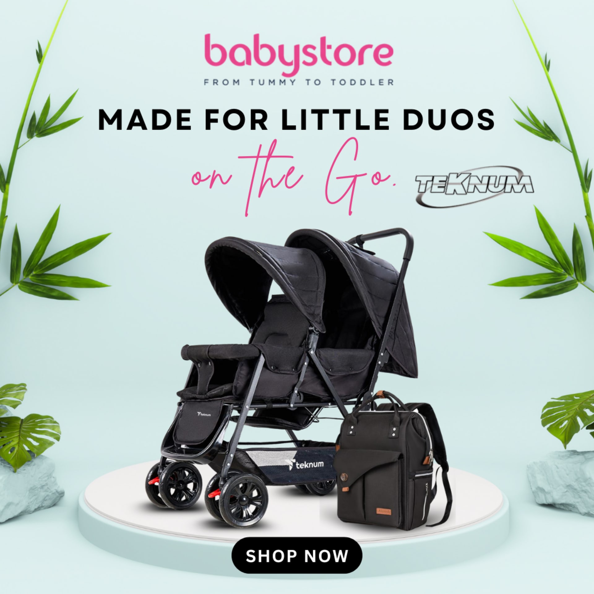 Square social poster series for a baby retailer