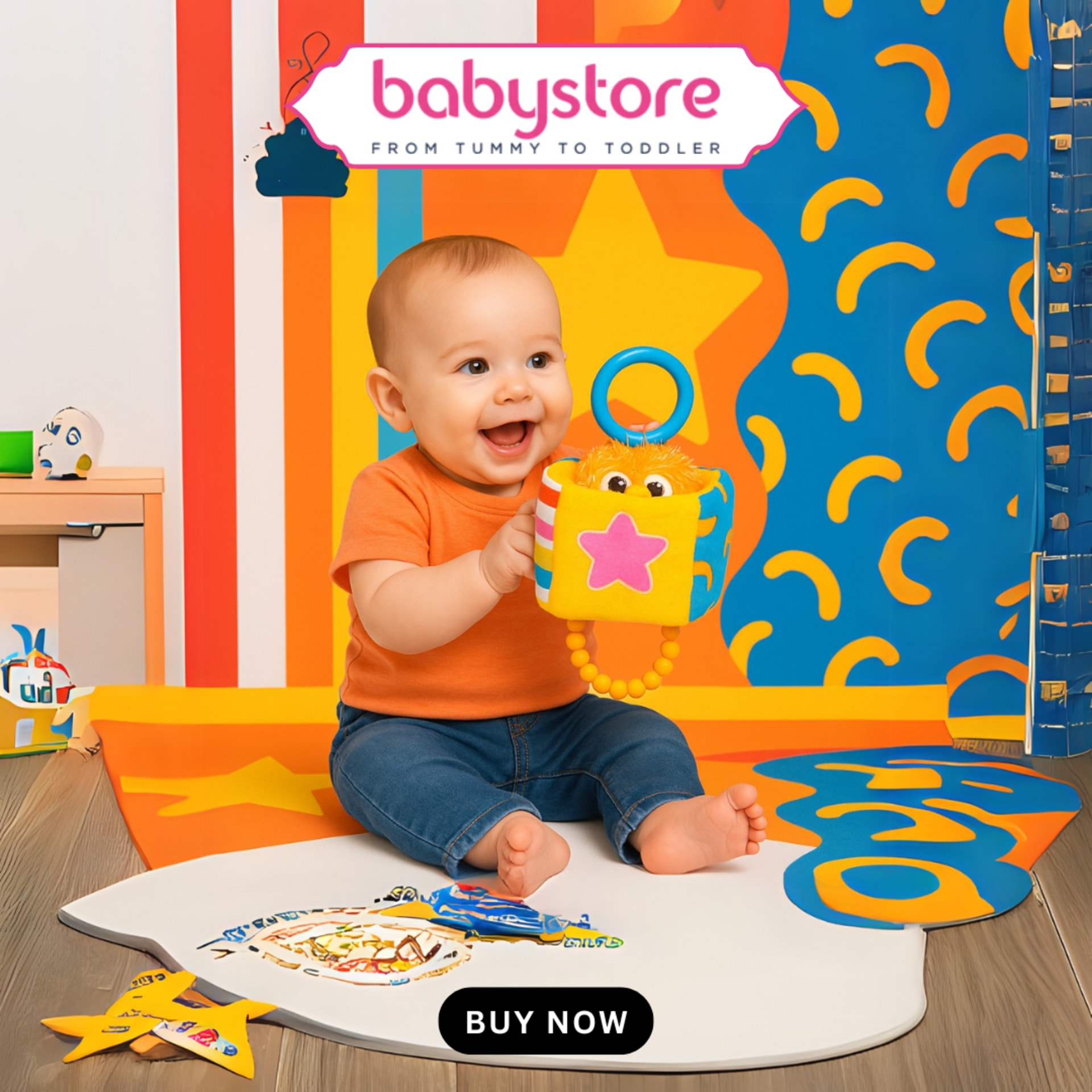 Square social poster series for a baby retailer