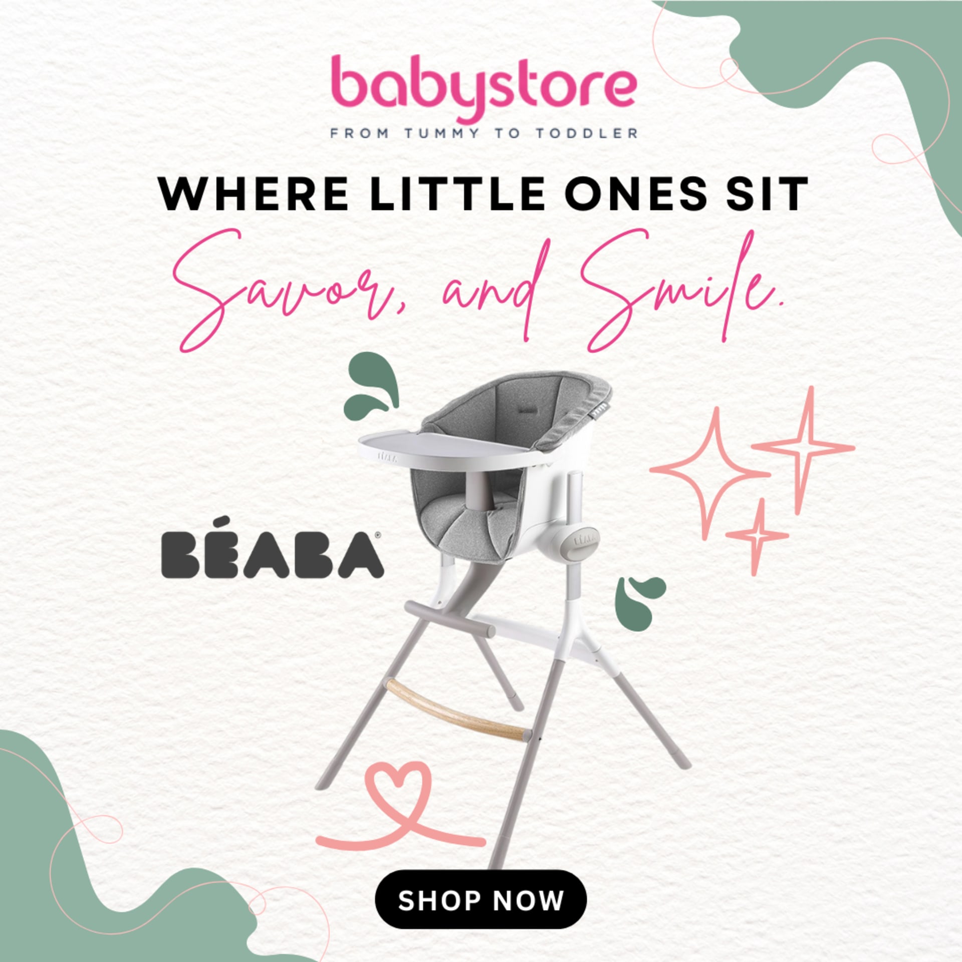 Square social poster series for a baby retailer