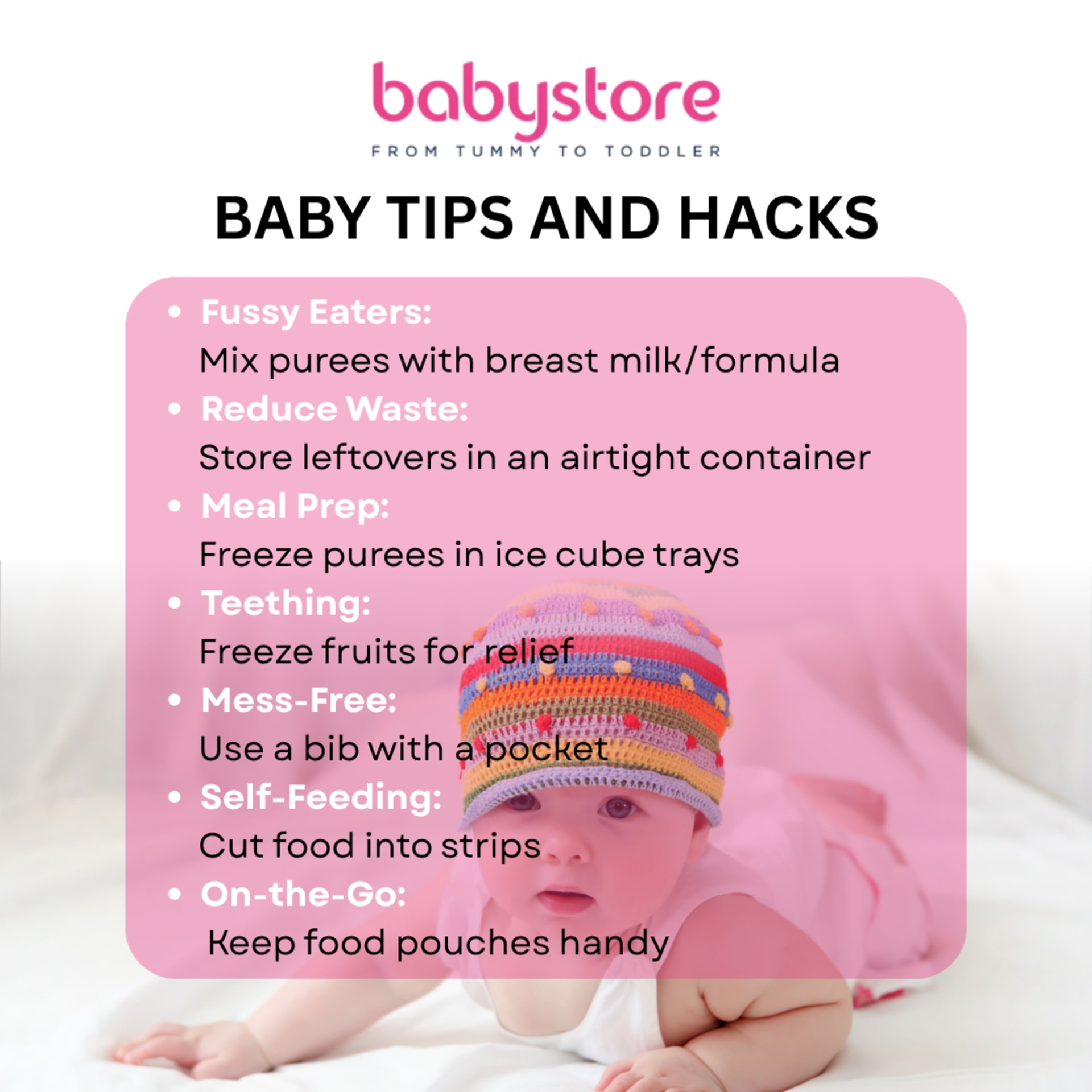 Square social poster series for a baby retailer