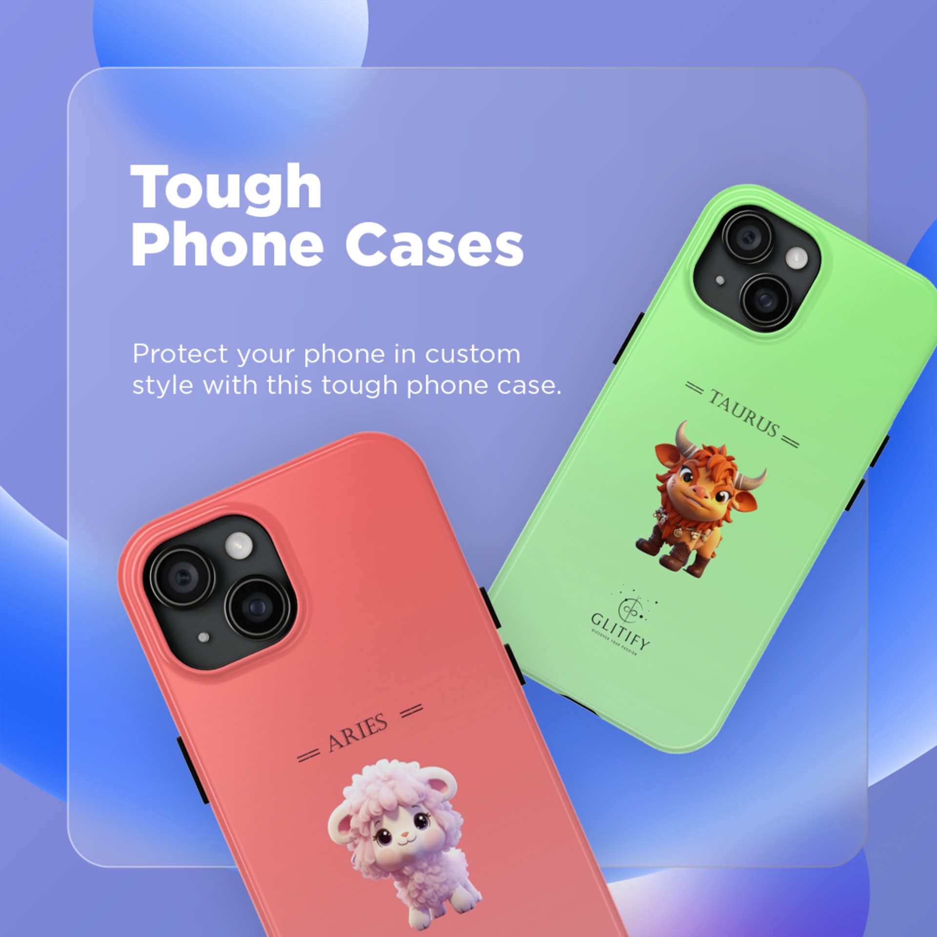 Product graphics for a phone case range