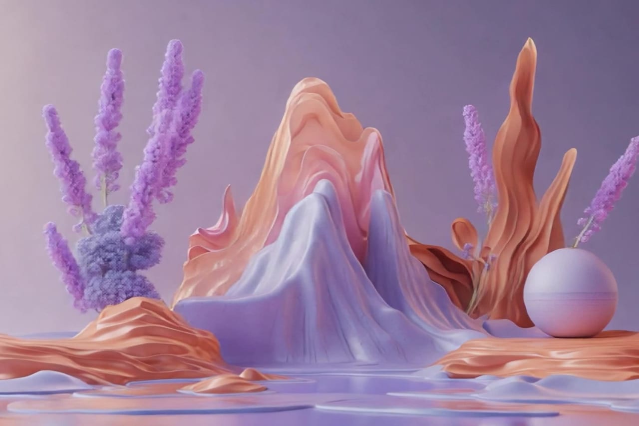 Dore — Transition plate into a sculpted lavender landscape