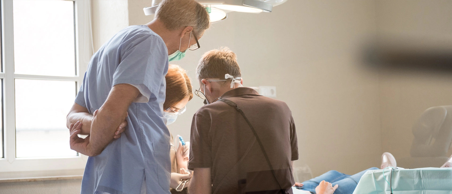 an ongoing oral surgery