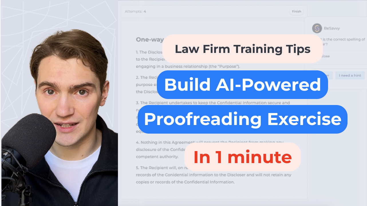 2. How to Build an AI-Powered Proofreading Exercise for Law Firms in Just 1 Minute