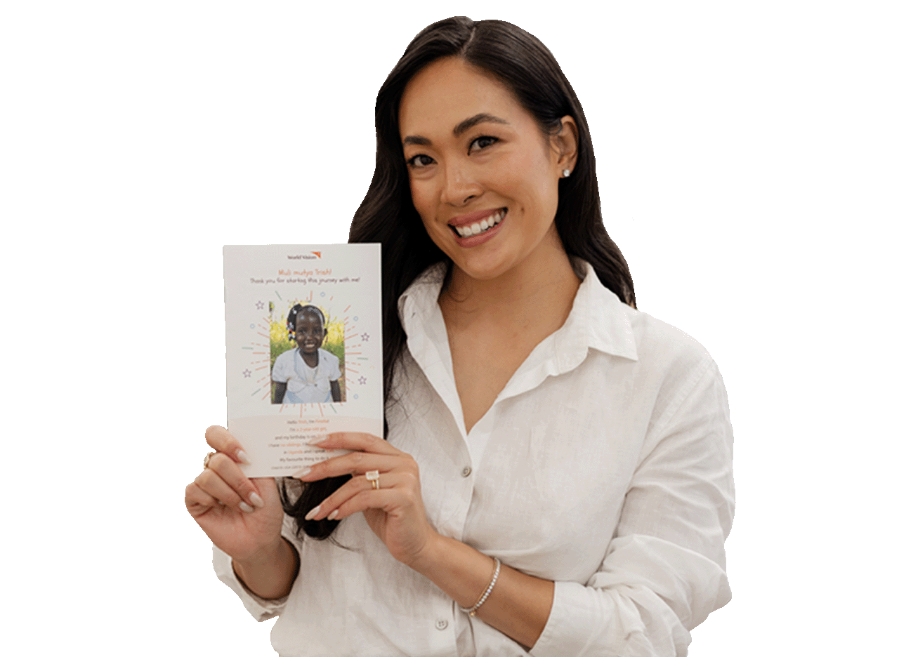 Trish Peng with her sponsored child
