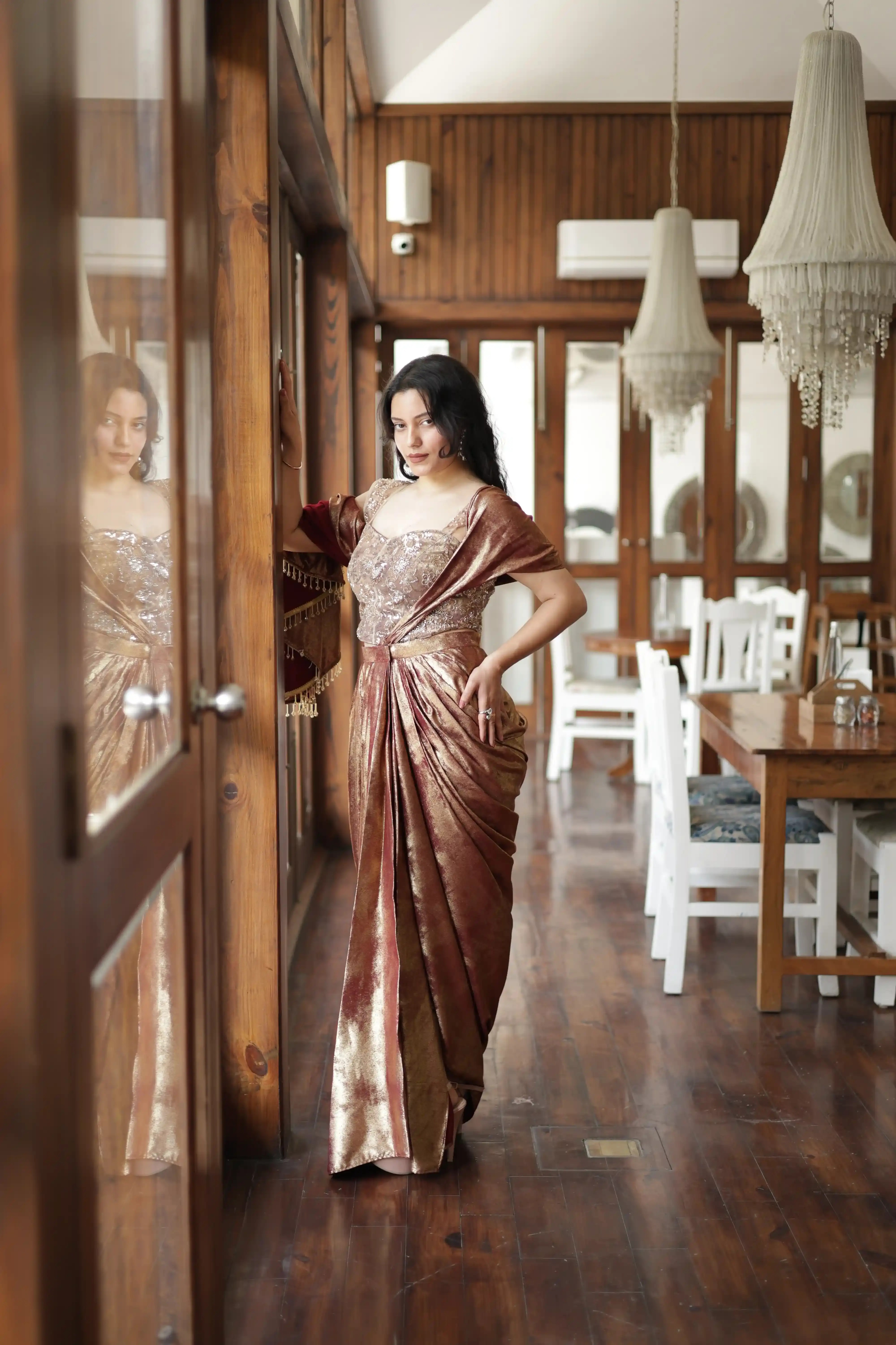 Maroon Majesty Drape — view 2
