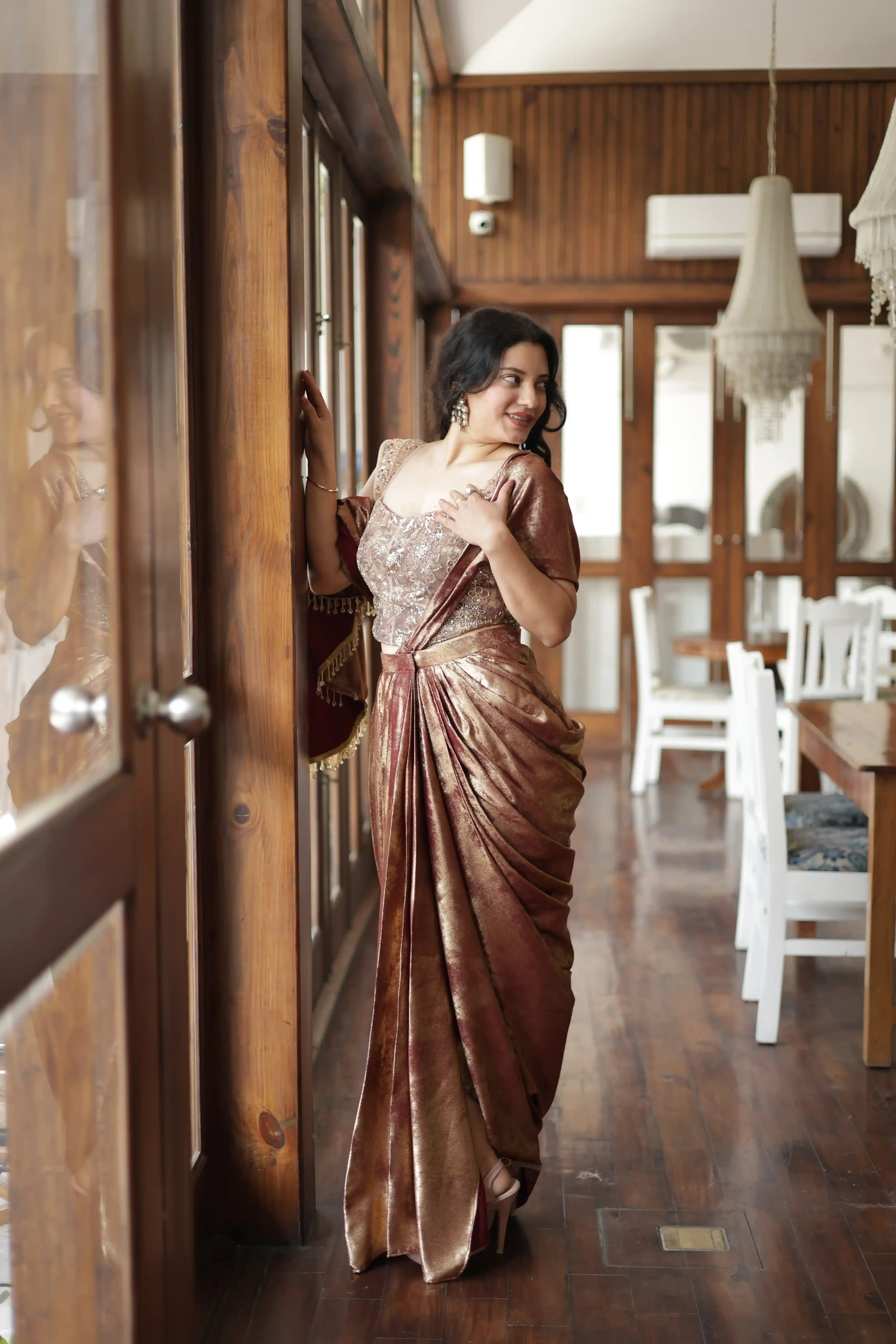 Maroon Majesty Drape — view 3