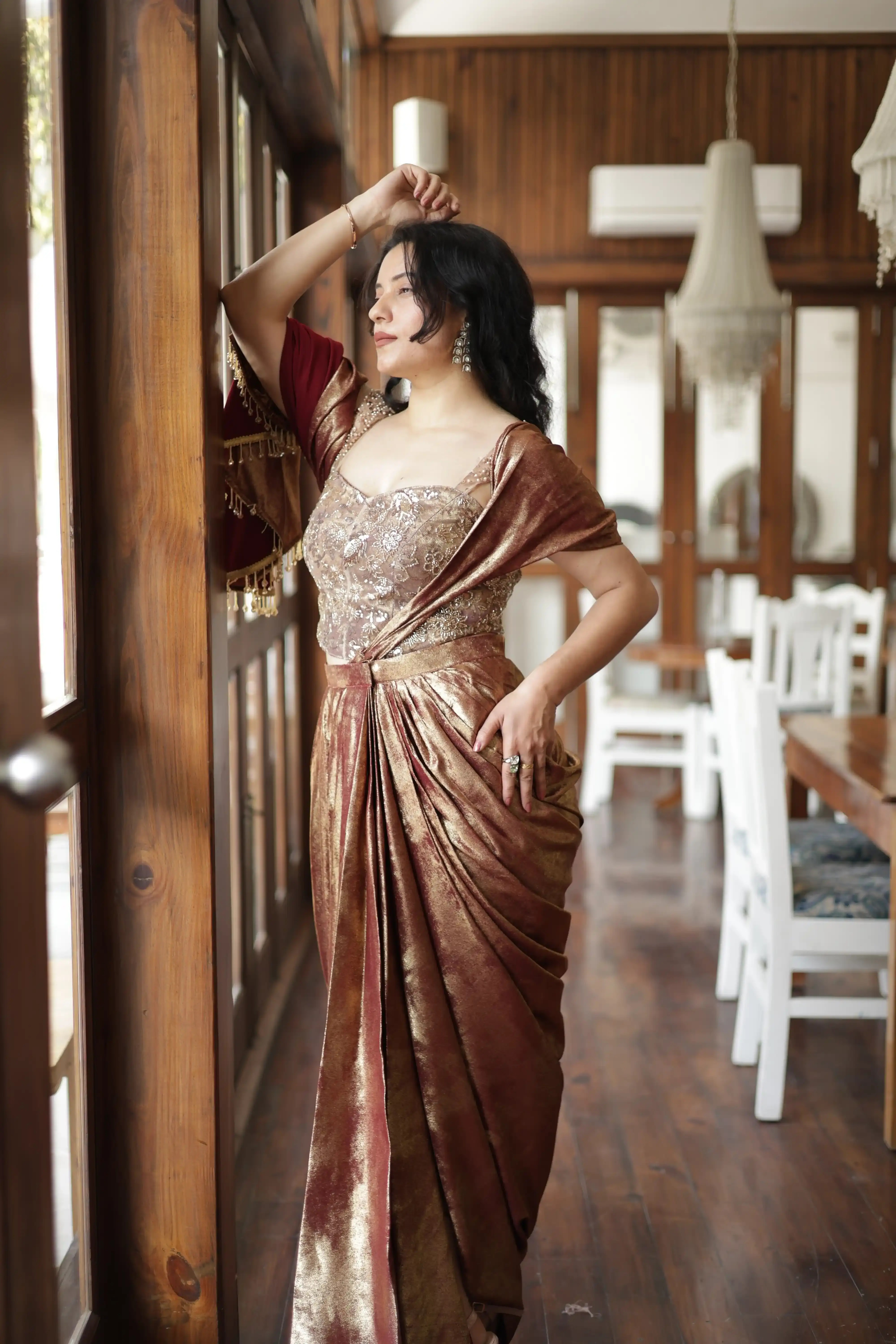 Maroon Majesty Drape — view 4