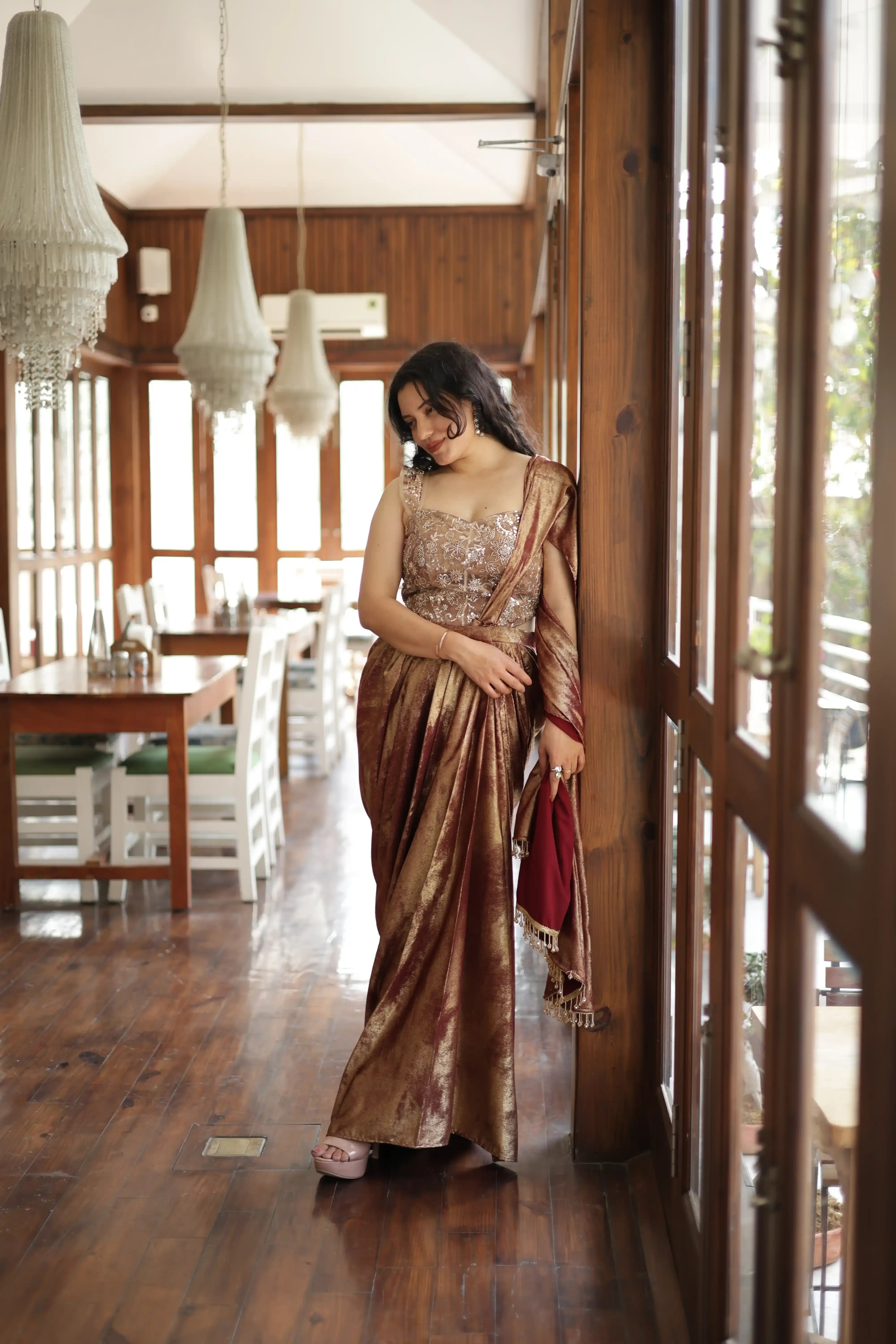 Maroon Majesty Drape — view 6