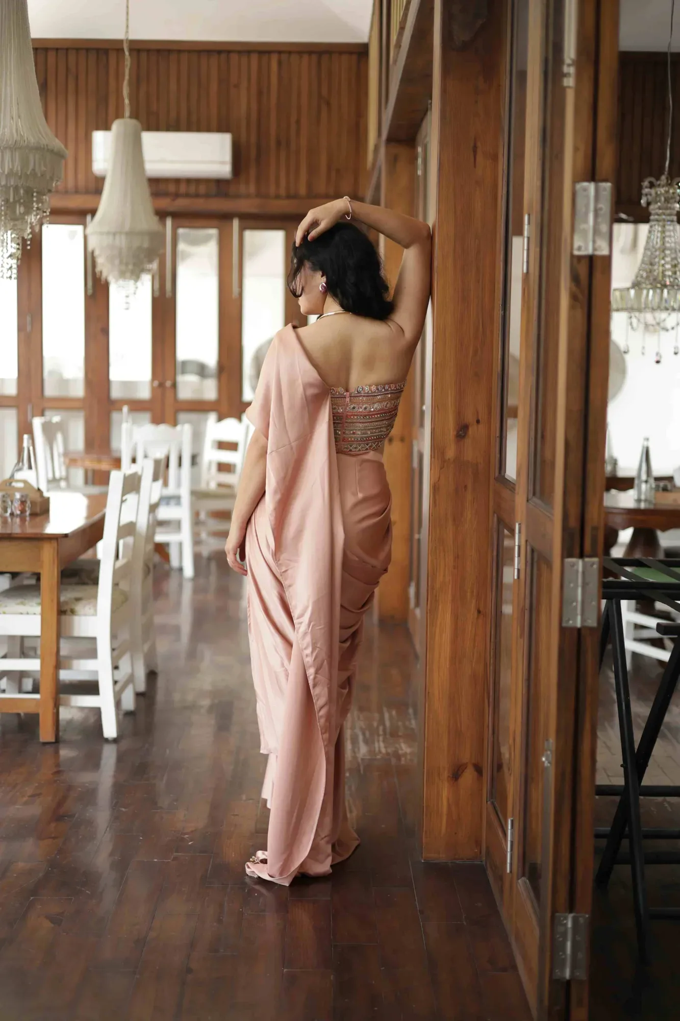Peach Muse Corset Drape — view 6