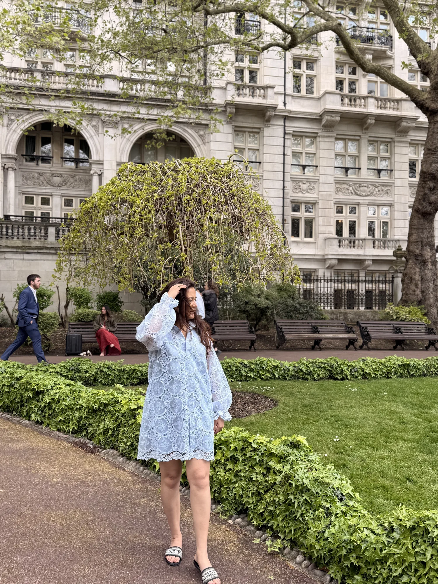 Azure Grace Lace Dress — view 3