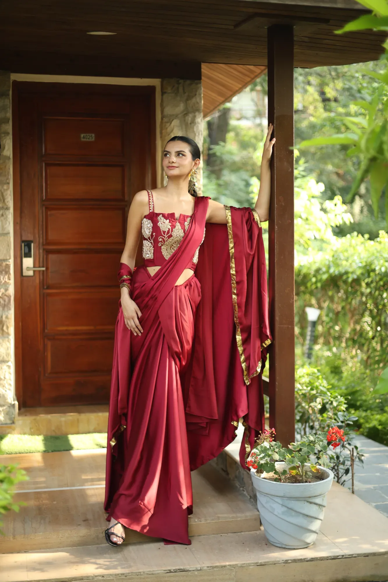 Wine Red Drape — view 7