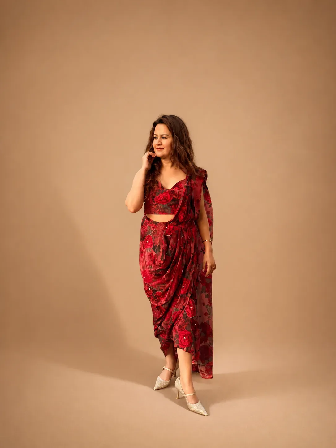 Scarlet Blossom Drape