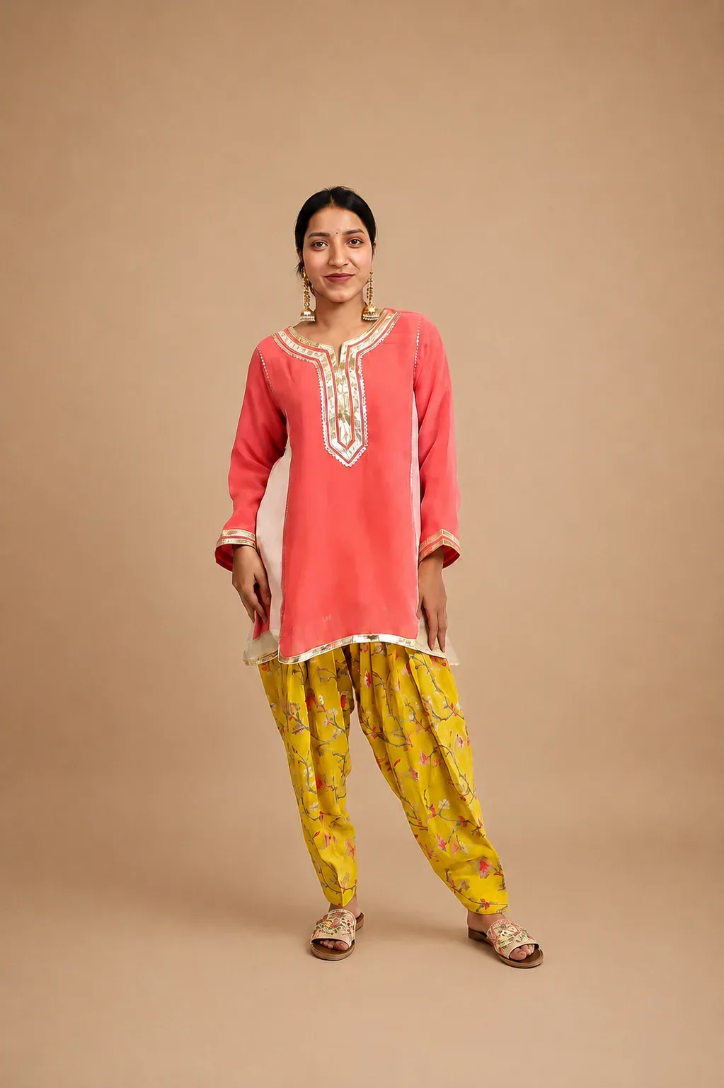 Peach Blossom Kurta Set