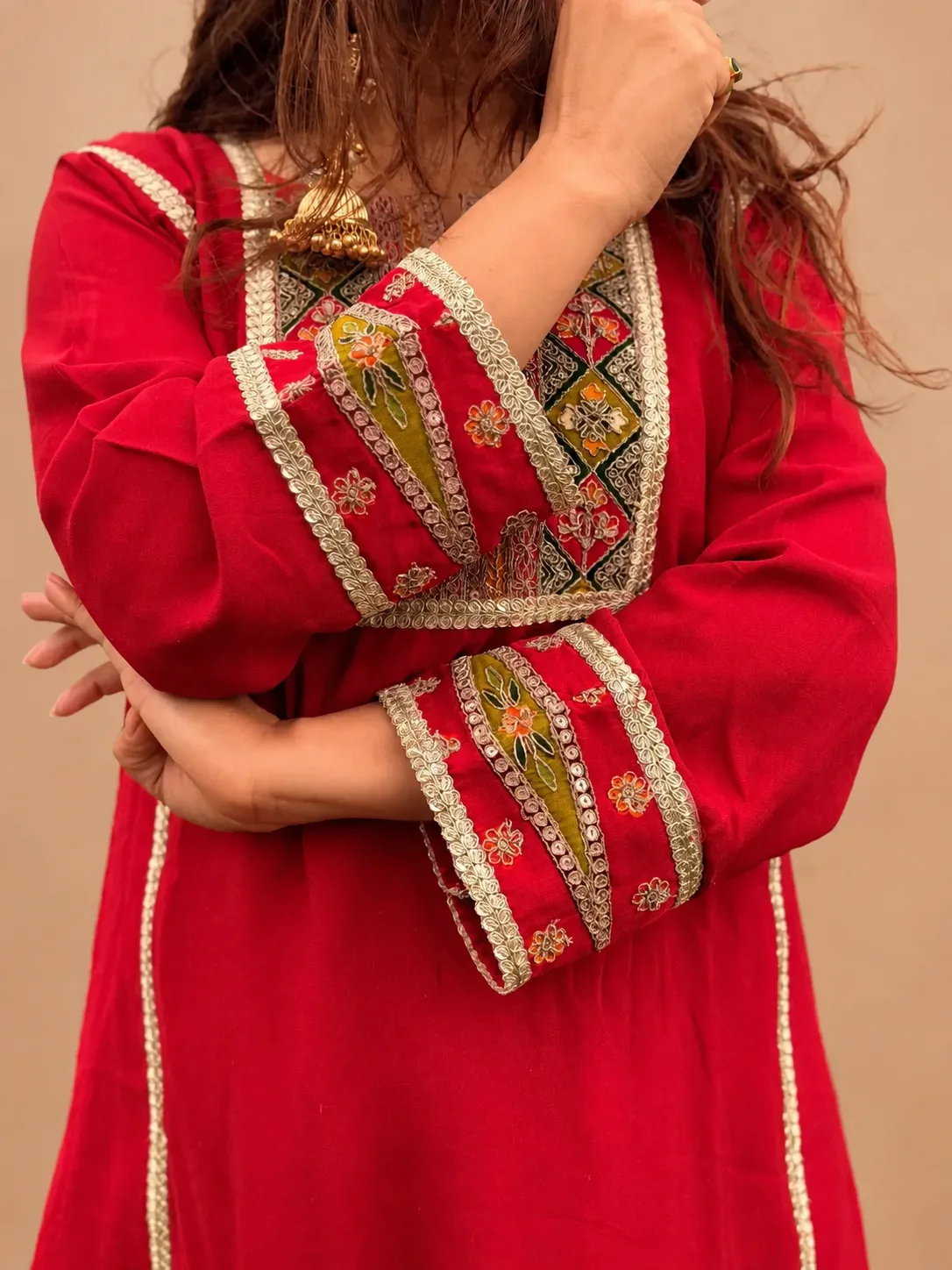Crimson Heritage Kurta Pant Set