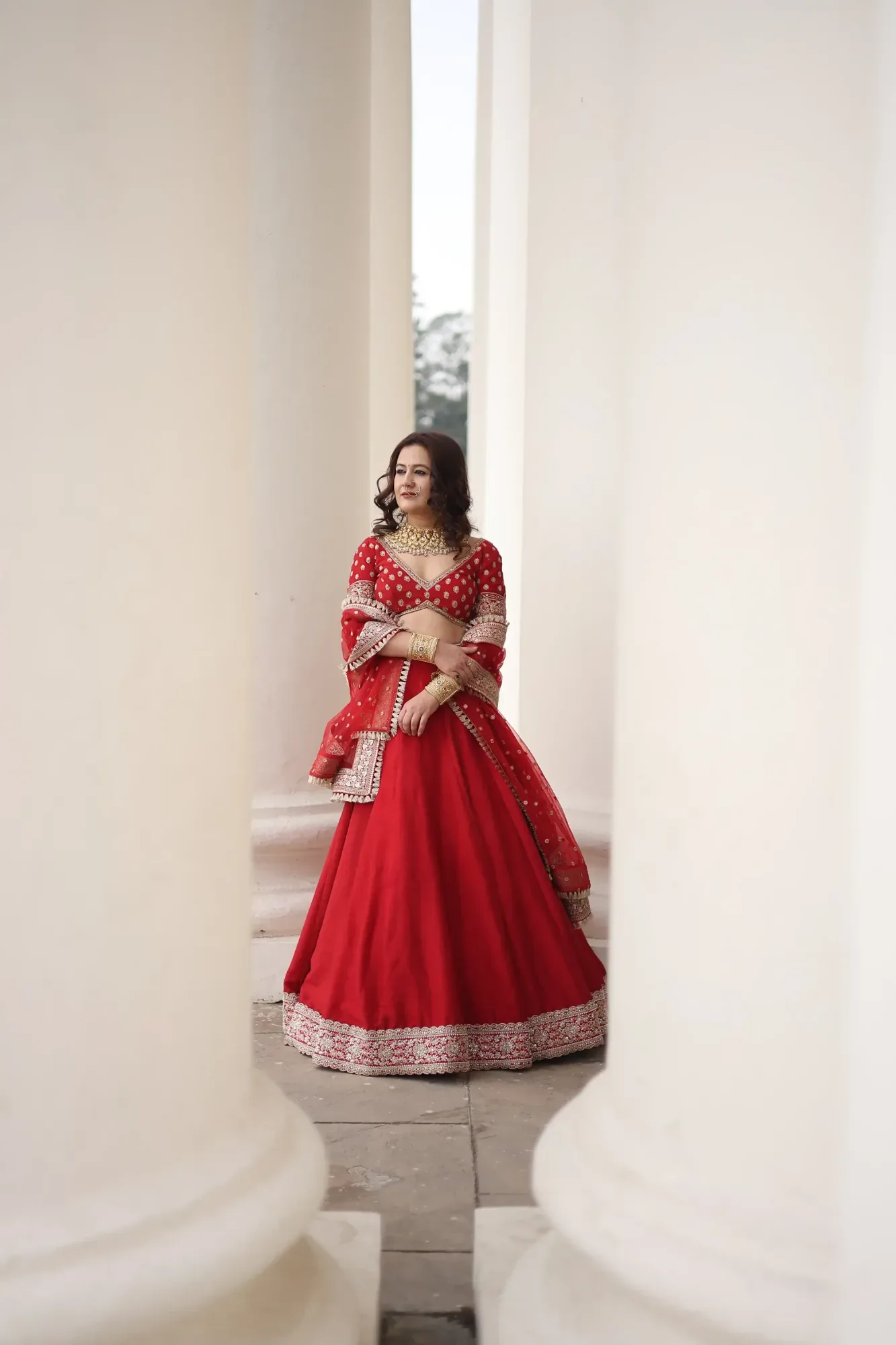Rivayat Red Lehenga — view 6