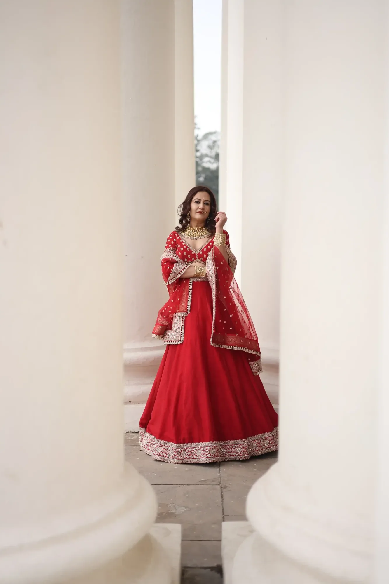 Rivayat Red Lehenga — view 4