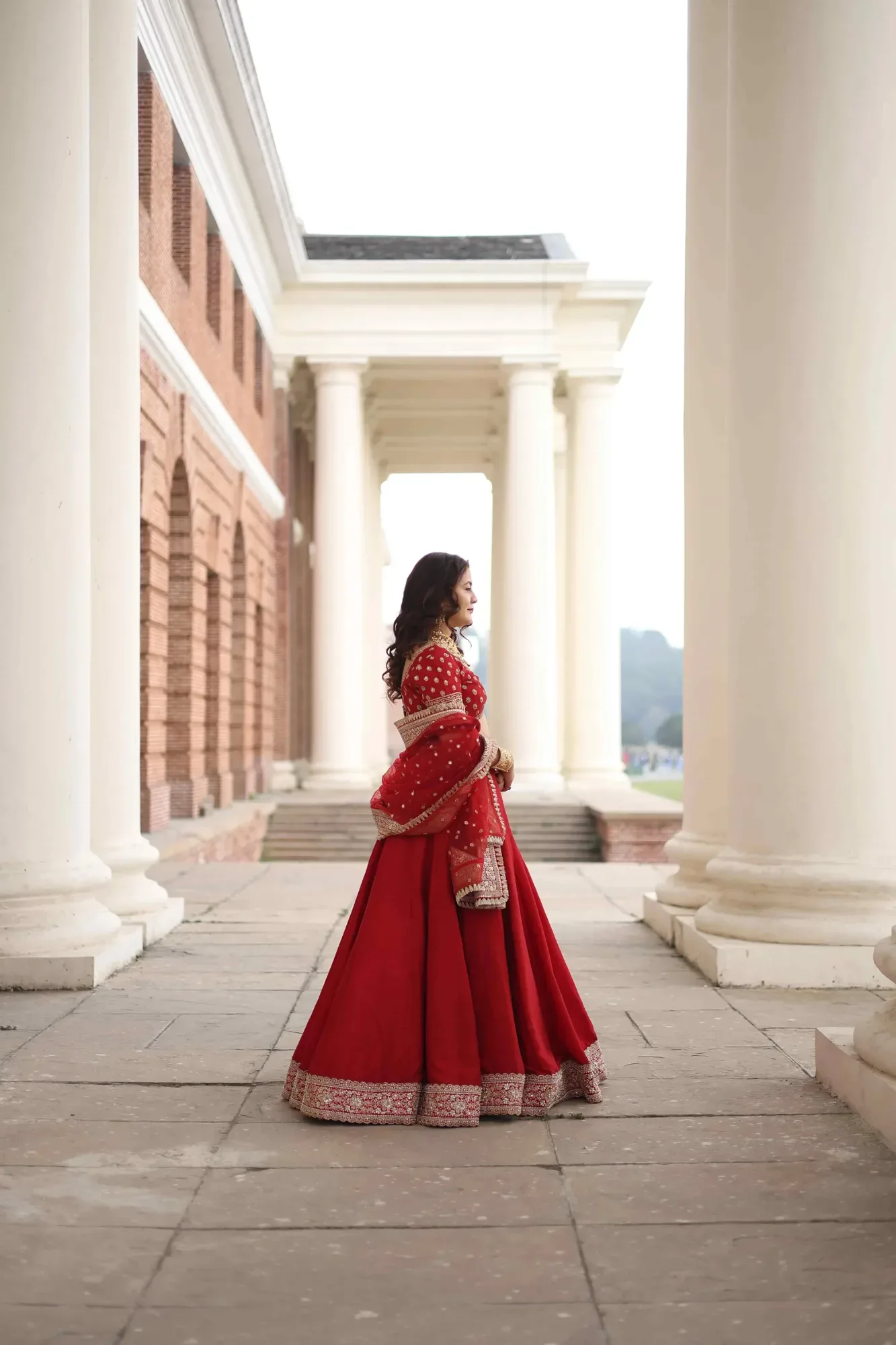 Rivayat Red Lehenga — view 3