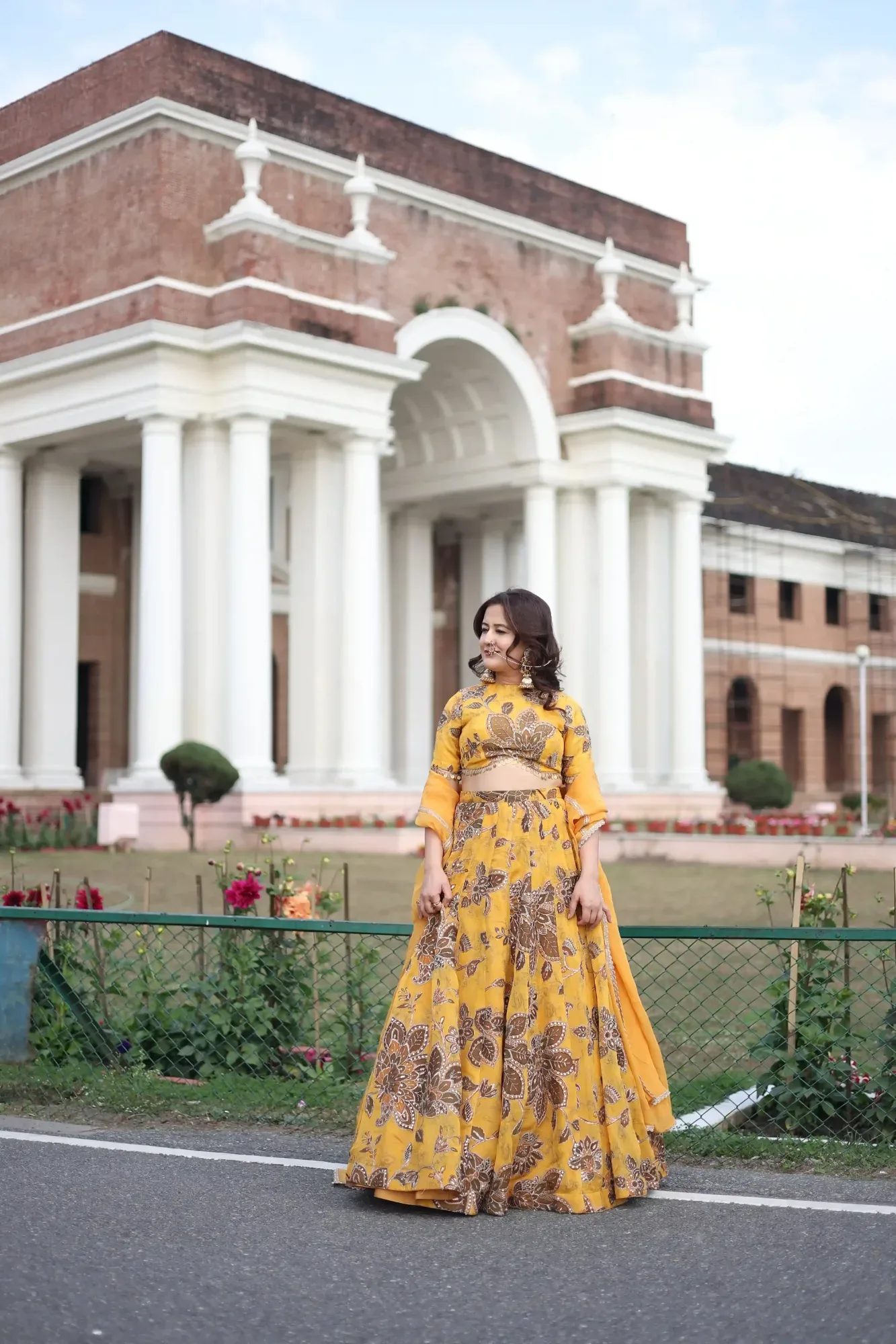 Amber Glow Printed Lehenga Set — view 4
