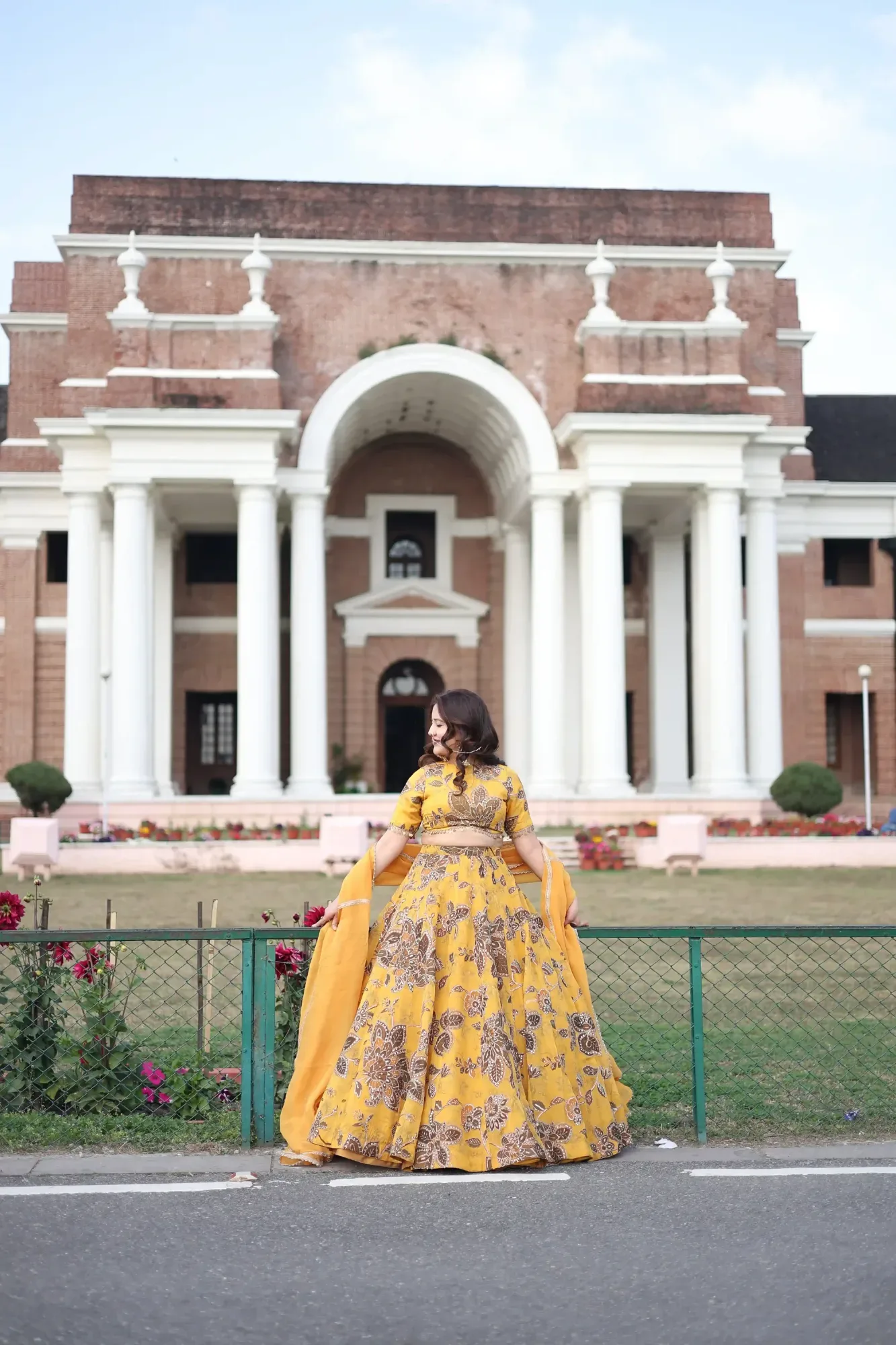 Amber Glow Printed Lehenga Set — view 5
