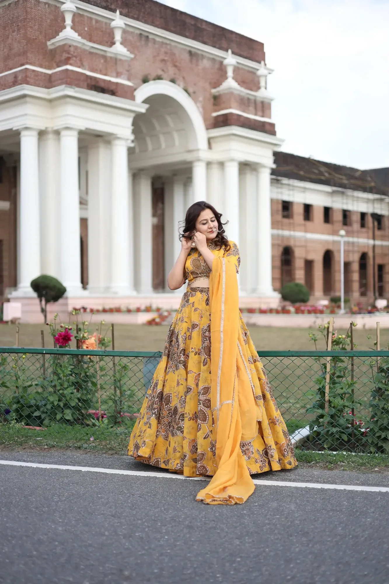 Amber Glow Printed Lehenga Set — view 6