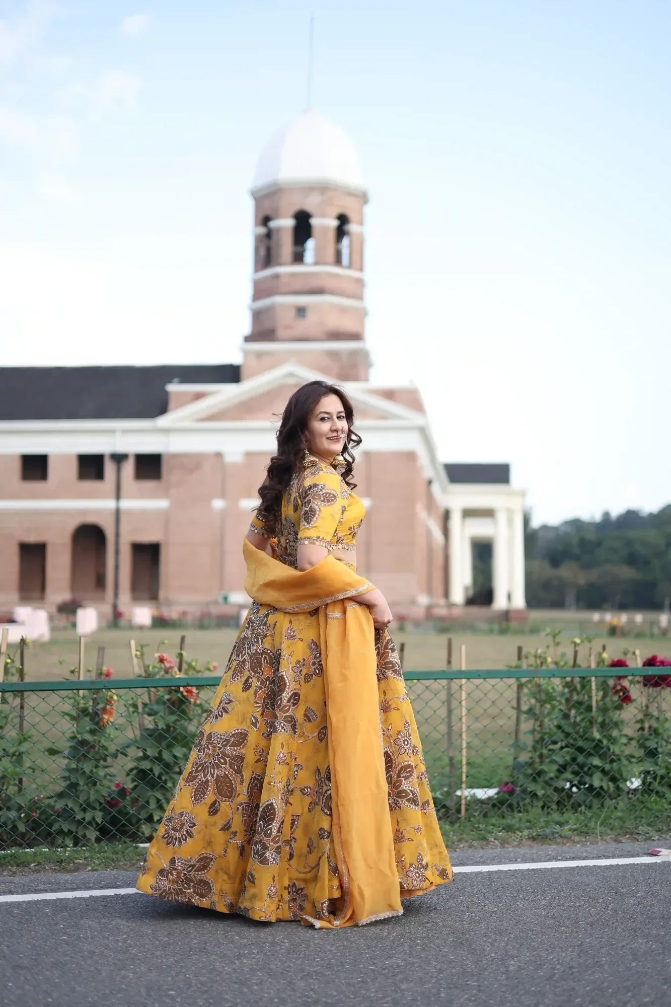 Amber Glow Printed Lehenga Set — view 7