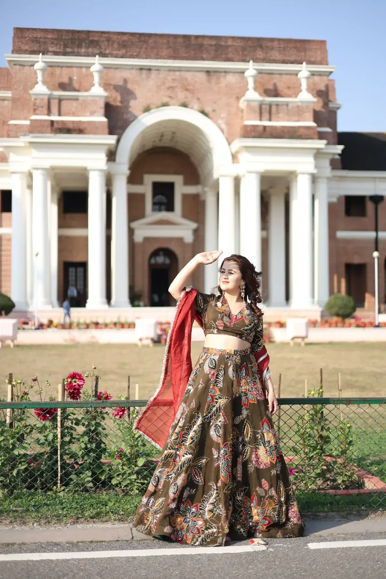 Mid Night Bloom Lehenga Set — view 2