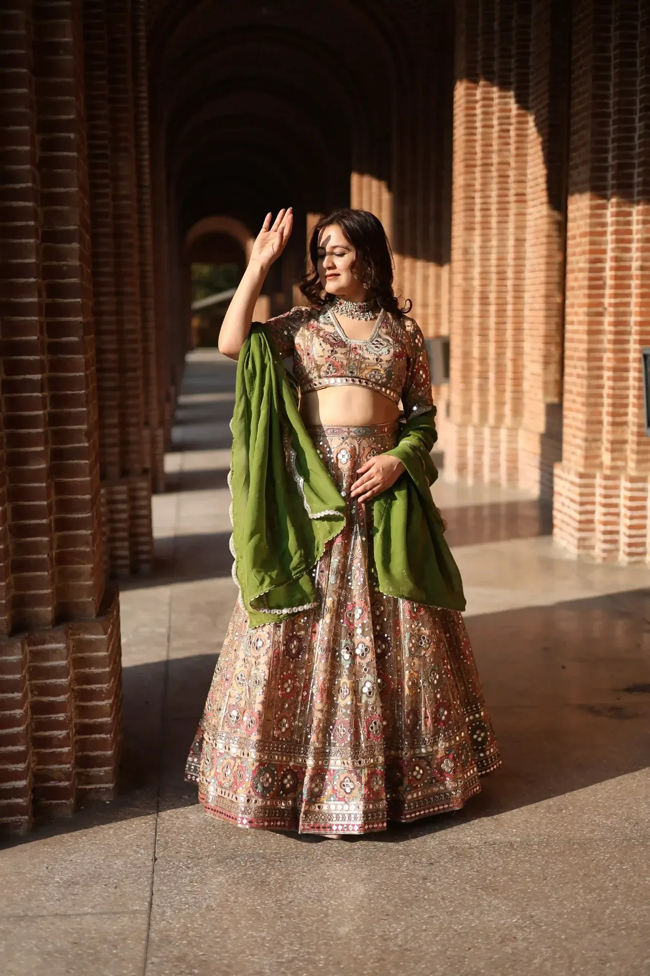 Shisha Noor Embroidered Lehenga Set — view 4