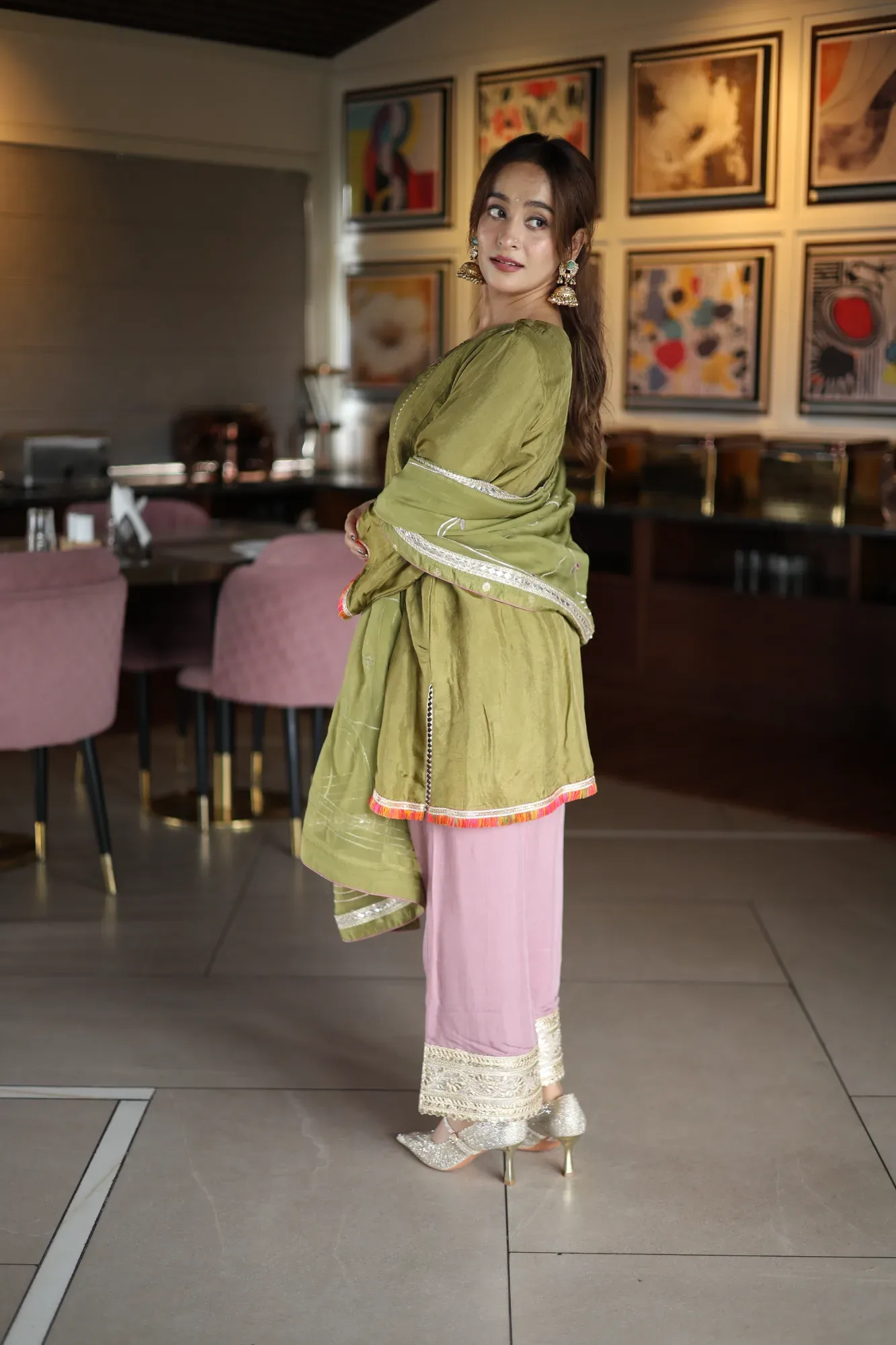 Olive Grace 3-Piece Suit Set — view 4