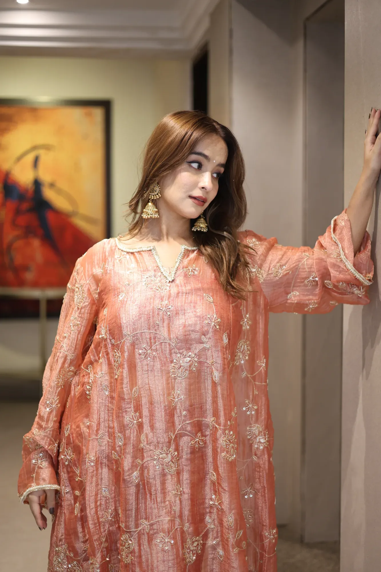 Peach Noor Abeer-e-Gul — view 4