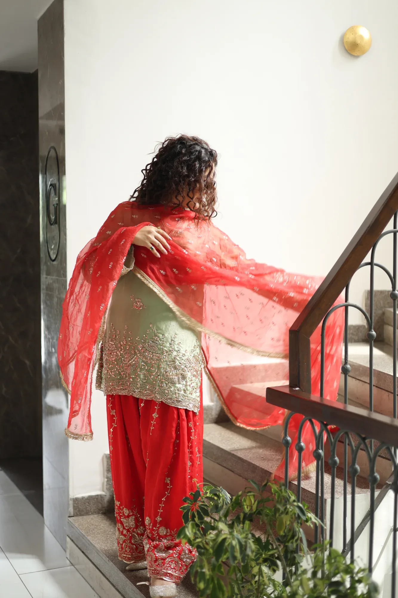 Laal Noor Farshi Salwar Suit — view 3
