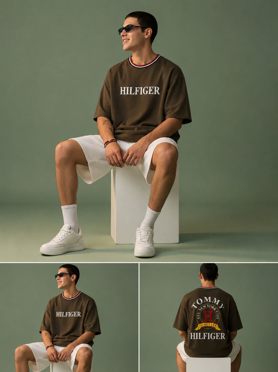Vintage Brown Heritage Oversized Graphic T-Shirt