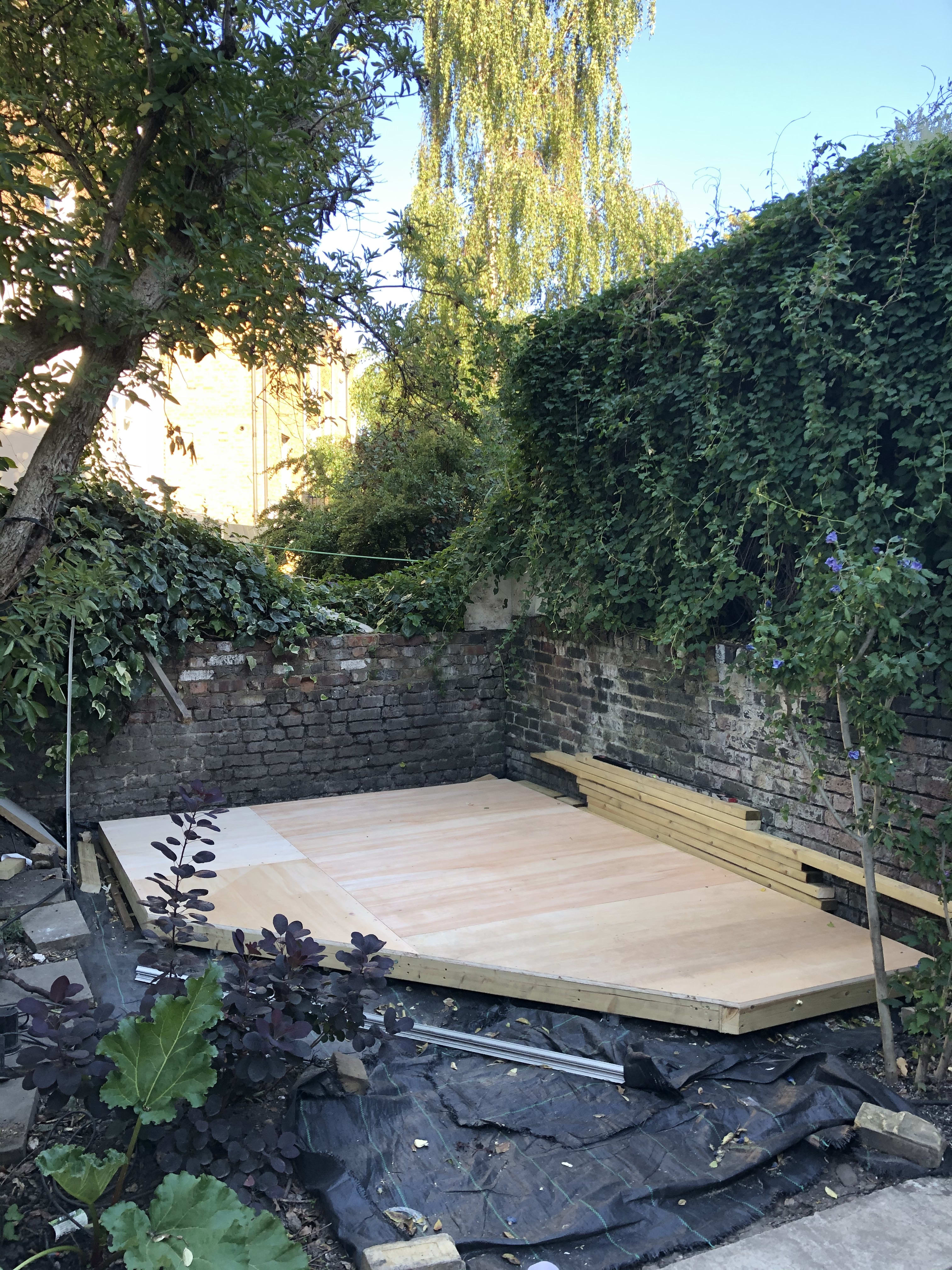 Shed base completed