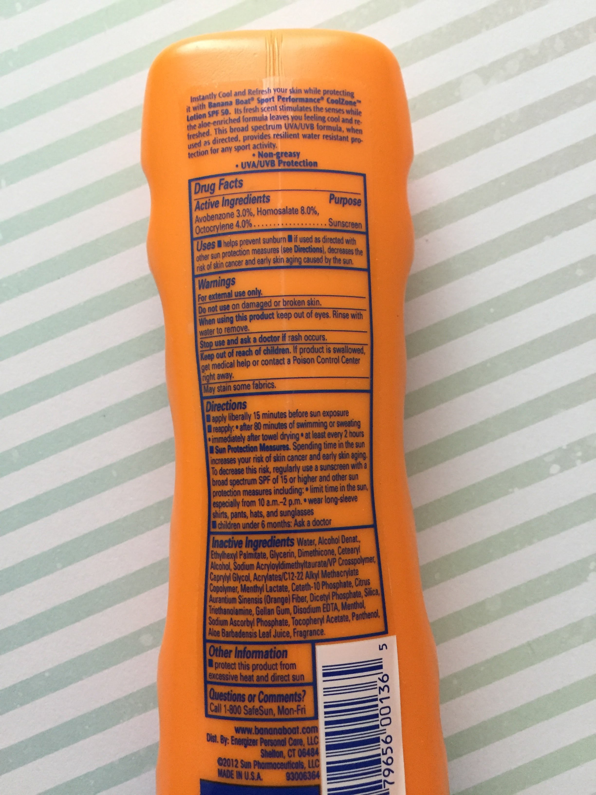 banana boat sport cool zone sunscreen review