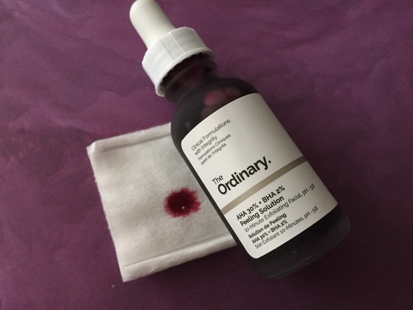 The Ordinary AHA 30% + BHA 2% Review - color