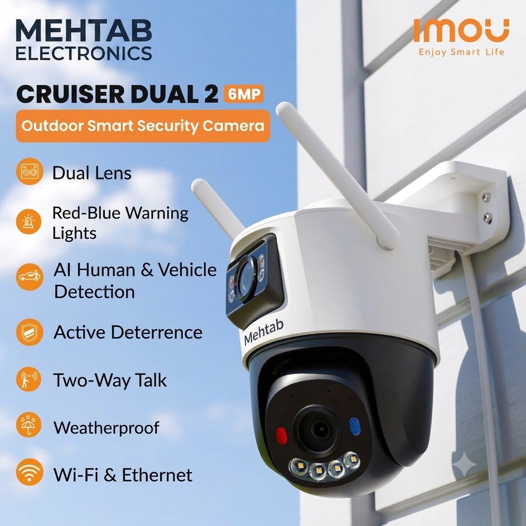 IMOU WIFI CAMERA Cruiser Dual 2 2K 3+3MP S7XEP-3MOWED 2K 3+3MP