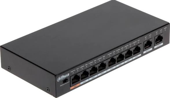 DAHUA POE SWITCH 8+2 PORT 10/100 DH-S3010-8ET2ET-60
