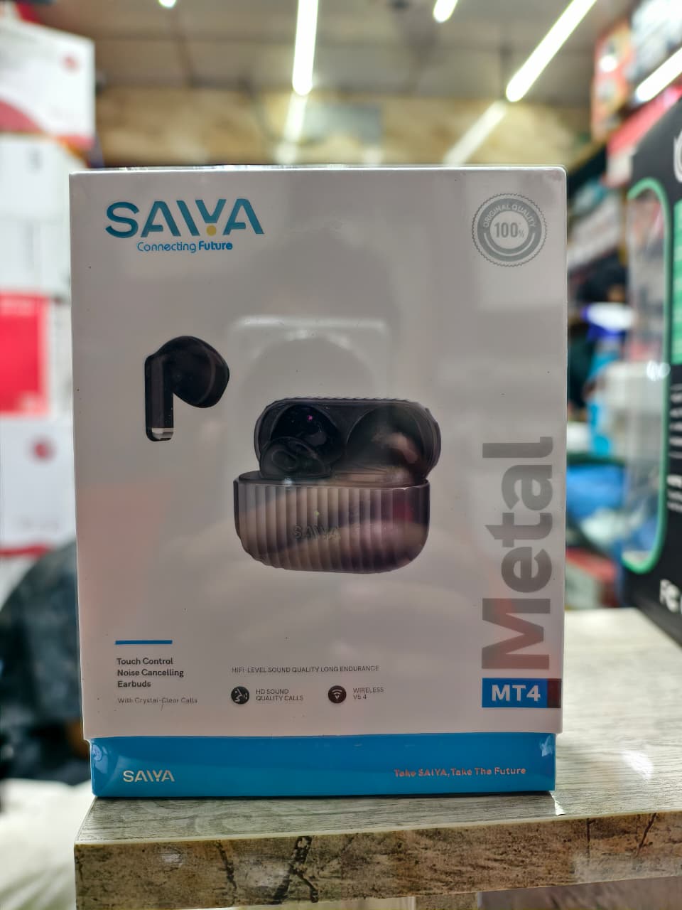 SAIYA METAL WIRELESS MINI EARBUDS MT4