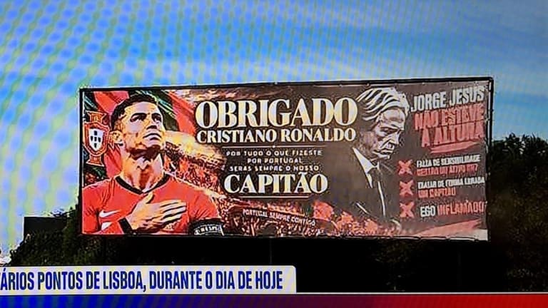 Jorge Jesus vira alvo de protestos em Lisboa após atritos com Cristiano Ronaldo