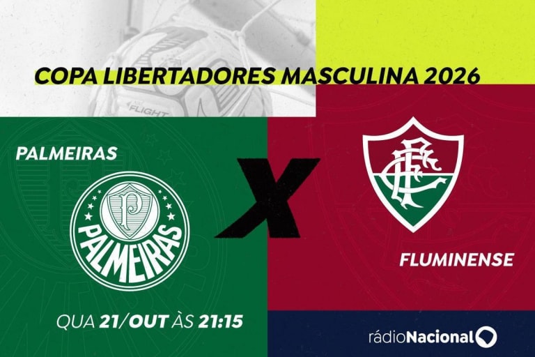 Rádio Nacional transmite Palmeiras X Fluminense em jogo de volta da semifinal da Libertadores