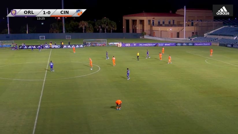 GOAL: Moises Tablante, Orlando City B - 14th minute