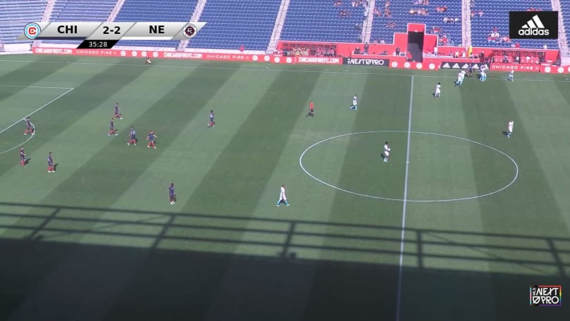 GOAL: Pierre Cayet, New England Revolution II - 36th minute