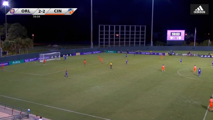 GOAL: Favian Loyola, Orlando City B - 60th minute