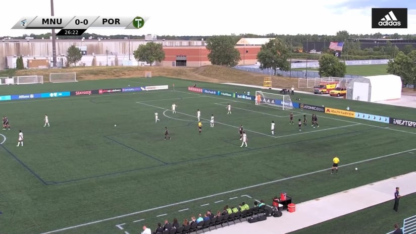 GOAL: Justin McMaster, MNUFC2 - 27th minute